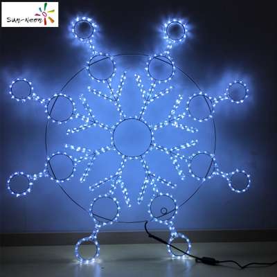 Holiday decoration diwali decorative snowflake led big snowflake lights for sale