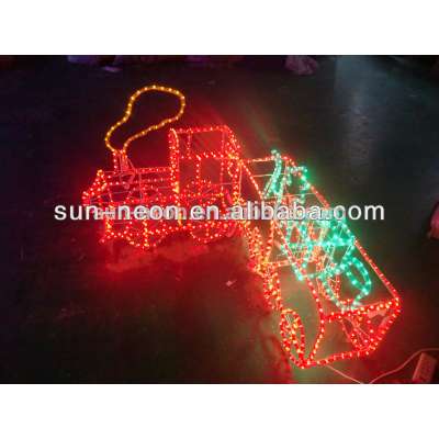 3d train christmas rope light